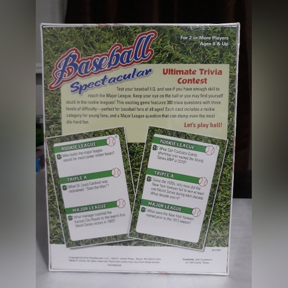 Baseball Spectacular Ultimate Trivia Contest Card Game(NEW) Factory sealed - Picture 4 of 4